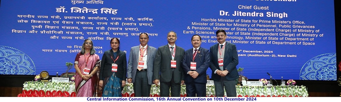Chief IC , ICs, Secretary CIC, Chief IC Assam and Chief IC Maharashtra at 16th Annual Convention of CIC held on 10th December 2024 at New Delhi