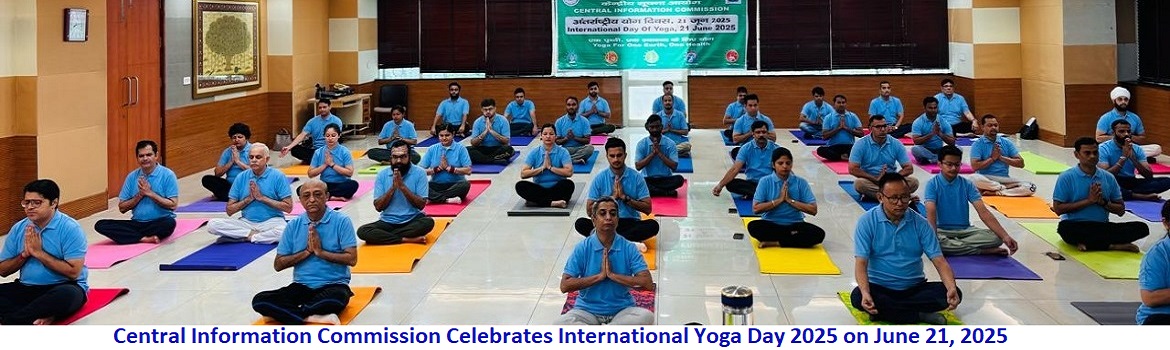 CIC officials performing Yoga to promote Yoga on the occasion of IYD