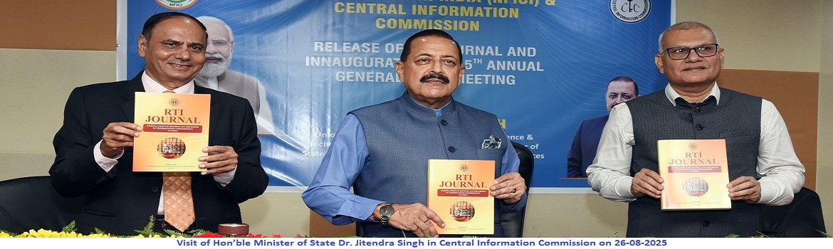 Visit of Hon’ble Minister of State Dr. Jitendra Singh in Central Information Commission on 26-08-2025