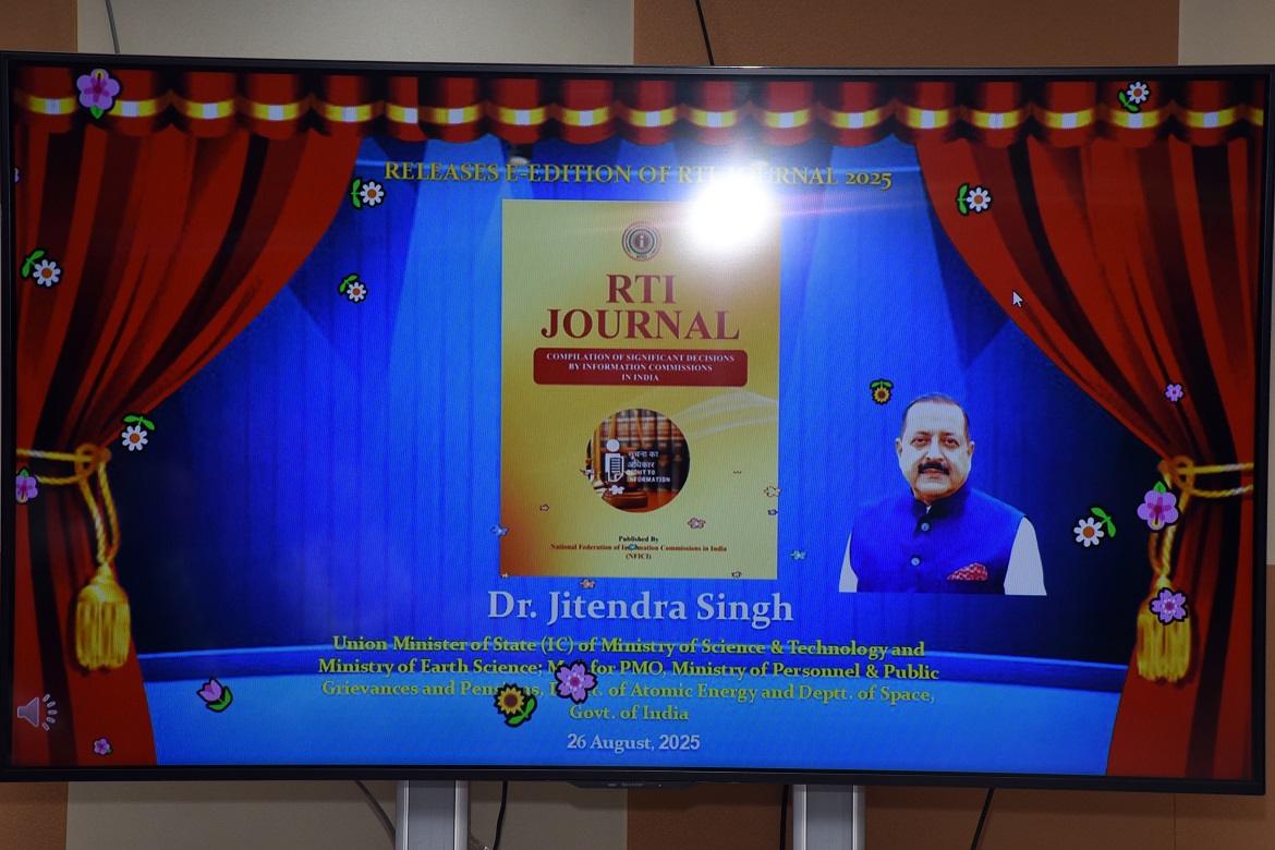 Visit of Hon’ble Minister of State Dr. Jitendra Singh in Central Information Commission on 26-08-2025