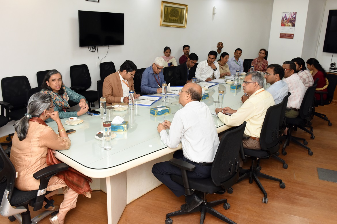 Secretary cic  along with additional sec cic and official of NICSI during signing ceremony for agreement for upgardation of AppCoMS software 